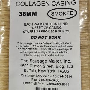 Smoked Collagen Casings 38mm