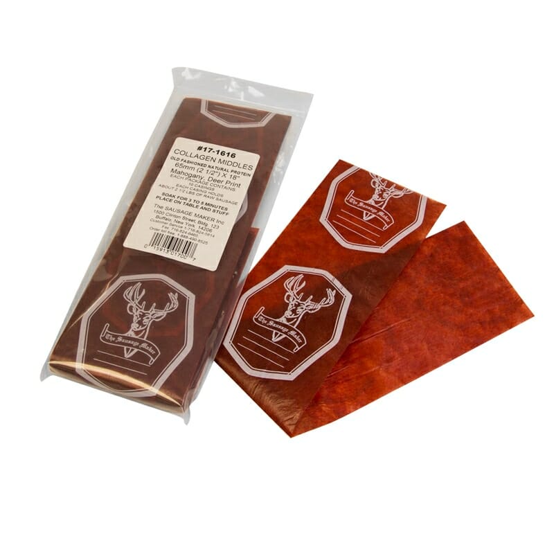 Mahogany Deer Print Collagen Casings 65mm