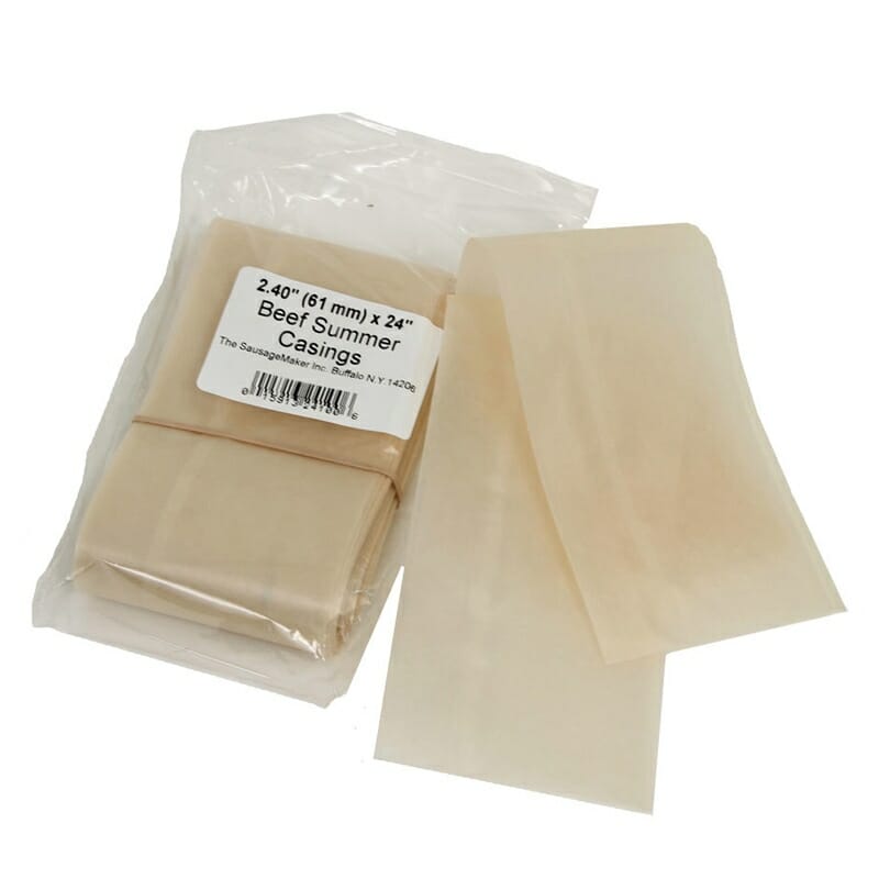 Clear Fibrous Summer Sausage Casings 61mm