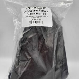 Pre-tied Mahogany Fibrous Casings 124mm