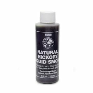 Bottle of natural hickory liquid smoke for flavoring meats