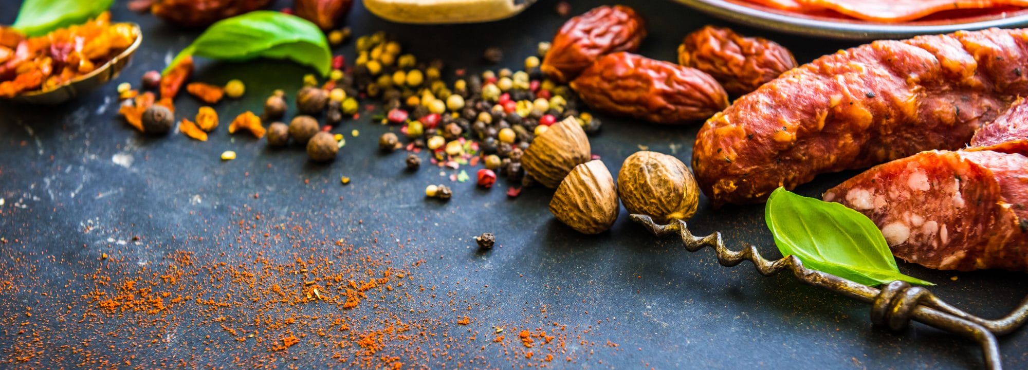 Spices on table
